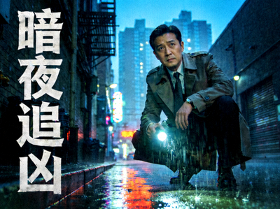 犯罪悬疑电影《暗夜追凶》剧照 - 城市夜景与侦探